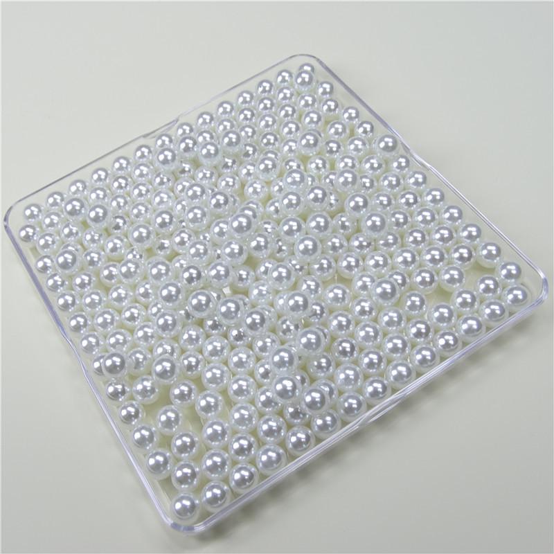Round Pearl Beads (3-20mm) - No Hole, Loose for Jewelry Making DIY Necklace/Bracelet