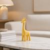 Matte Frosted Giraffe Sculpture 3D Printed Desk Decor, Modern Cartoon Animal Statue, Minimalist Small Statue Bedside Table Figurine for Living