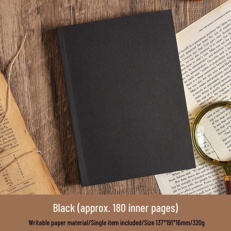 2024 High-Value Thickened Retro Kraft Paper A5 Notebook Diary чёрный