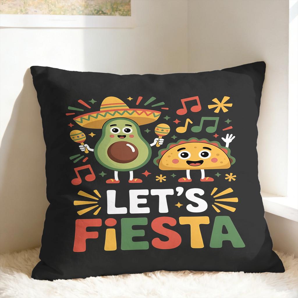 Lets Shirt Party Fiesta Pillow Cover Fashion Pillow Case For Chair Sofa Home Decor Comfy Pillowcases Gift Idea