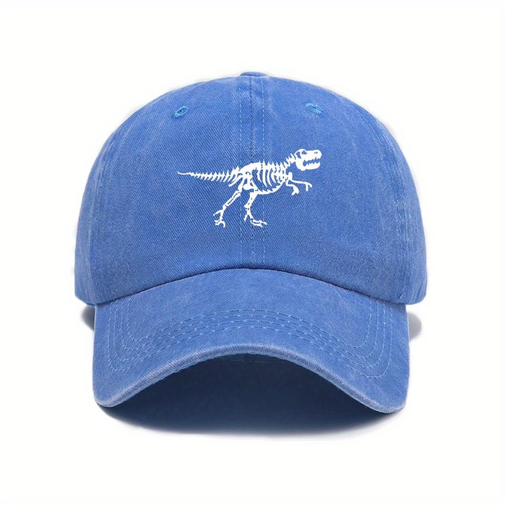 Fashionable and casual dinosaur skeleton printed baseball cap is a must-have for both men and women when going out on the street