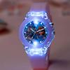 Colorful Luminous Cartoon Ice Snow Unisex Children's Watch with Soft Silicone Strap and Night Light
