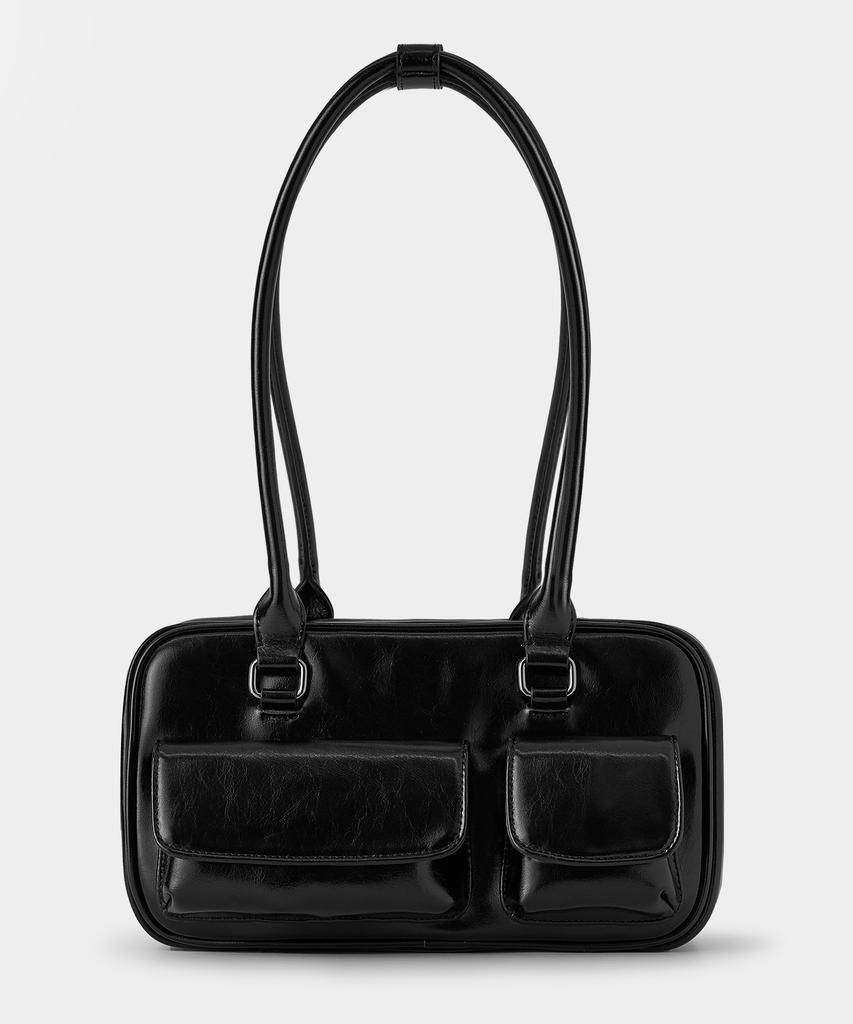 Euggen Flap Pocket Baguette Bag_Black
