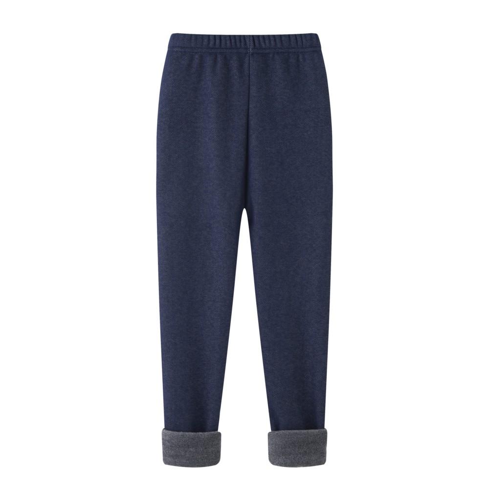 Simple Autumn Winter Leggings Girls' Fleece Thick Warm Leggings Cute Pants Kid Girl Colorful Children Solid Trousers