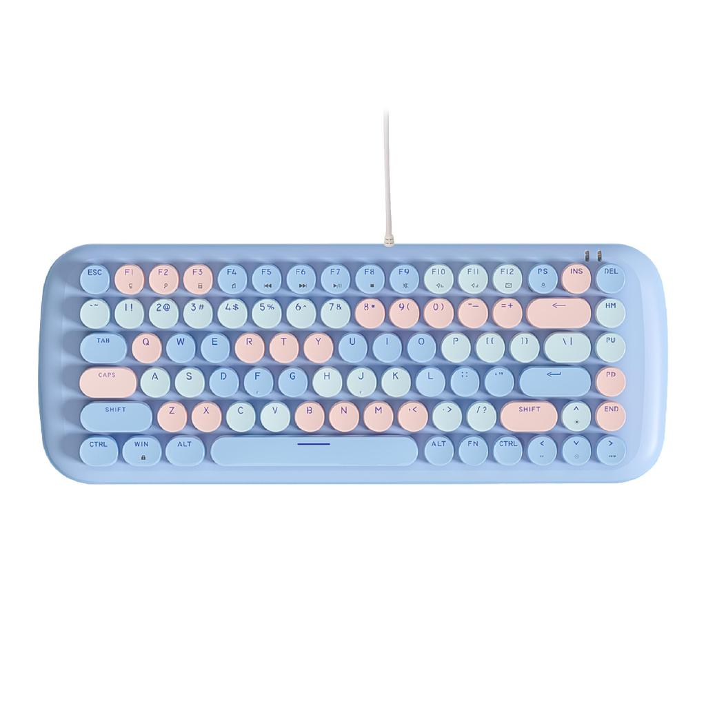 Mofii 84-Key Glowing Mechanical Keyboard: Mixed Color, Wireless Bluetooth & Wired, Perfect for Female Office Workers and Gamers