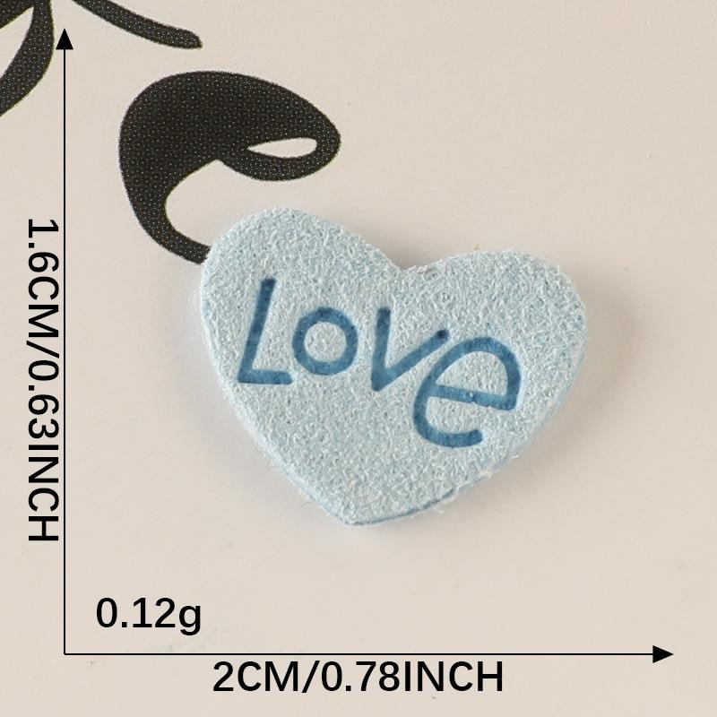 10Pcs/Bag Clothing Accessories Love Letter Leather Label Handbook Diy Embroidery Patch Printed Fabric Label Logo