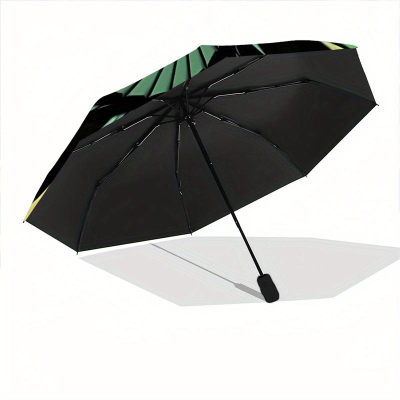 1pc Abstract Pattern Automatic Folding Umbrella, Portable & Foldable Design with 8 Ribs, Casual Outdoor Accessory yy250805053