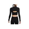 Nike Zenvy Dri-Fit Quick-Dry Long Sleeve Fashion Pullover Women Tops Black HJ1862-010