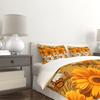 Sunflower Butterfly Floral Print Duvet Cover Set Comforter Cover Bedding Set No Filler Boho Adult Bedroom Soft Bedding Decor
