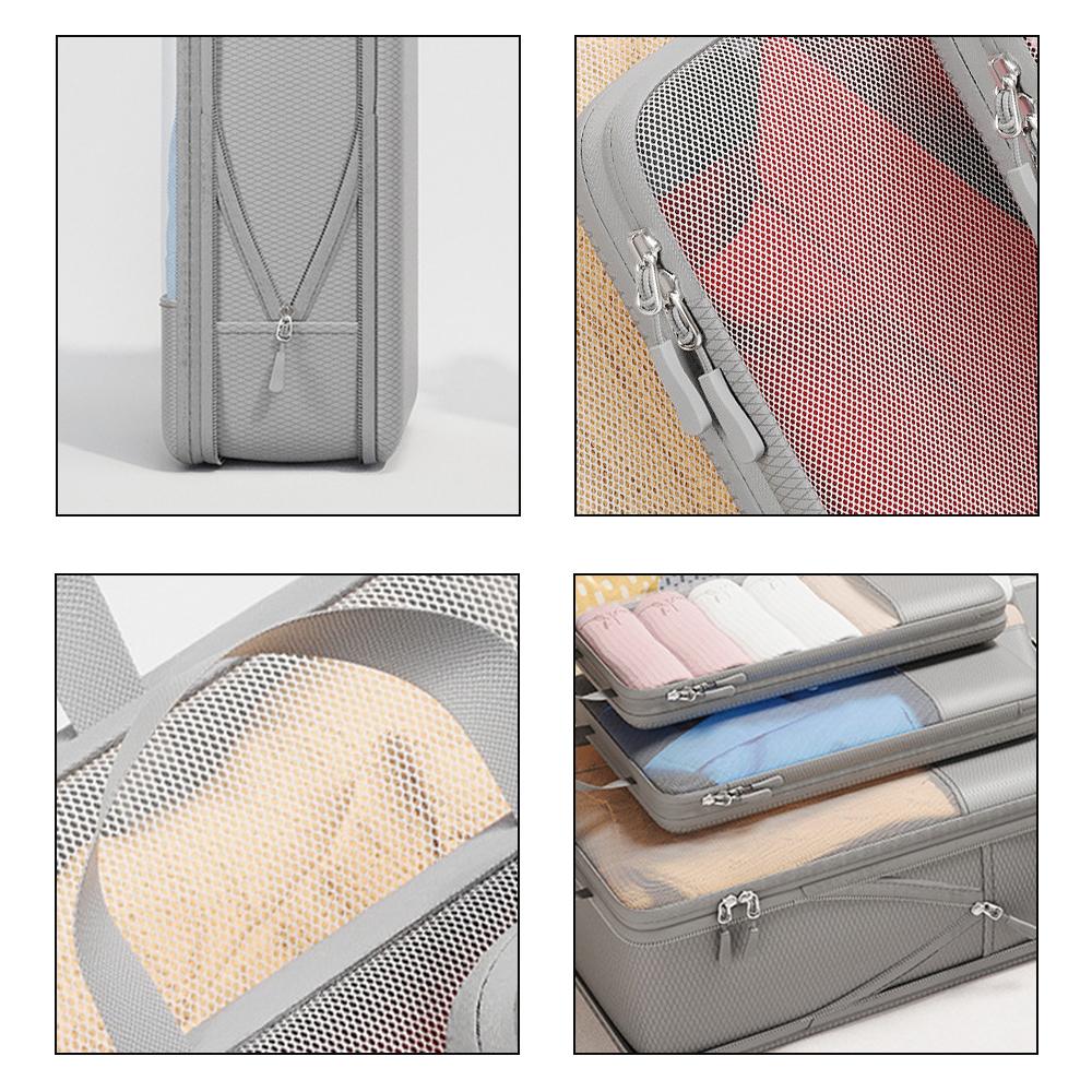 Folding Travel Clothes Storage Waterproof Bags Portable Luggage Organizer Pouch Packing Cube Lightweight Dustproof Journey Bag