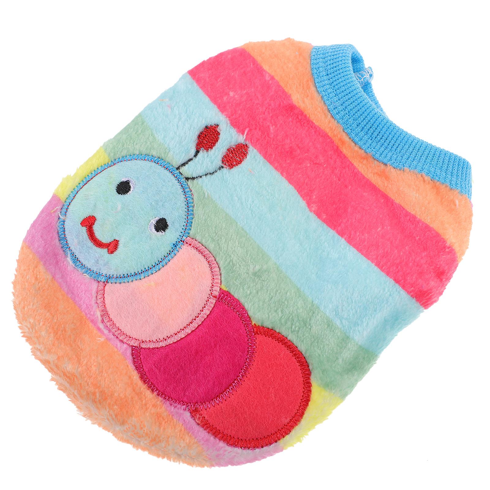 Pet Clothes For Small Dogs Winter Warm Flannel Vest Cartoon Puppy Costume Keeps Dog Warm Dog Autumn Winter Clothes XS