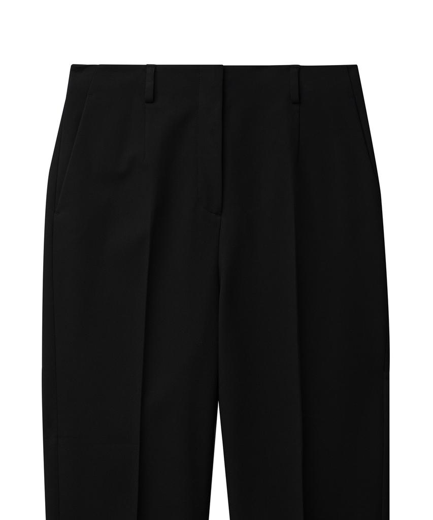 MUSINSA STANDARD WOMAN Women'S Waistbandless Tapered Crop Slacks [Black]
