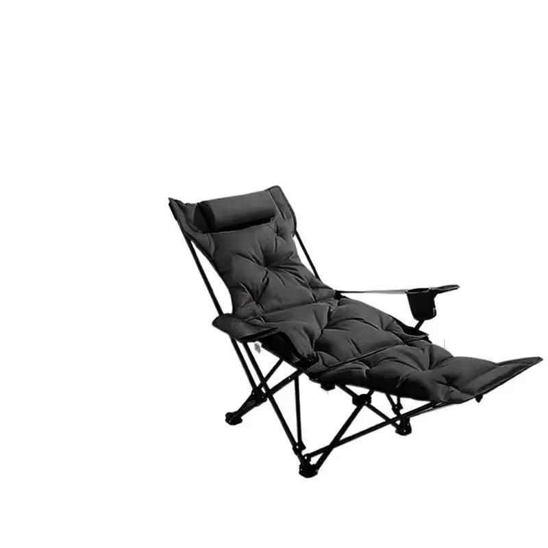 Portable Folding Office Recliner Chair with Leg Rest for Sitting & Sleeping