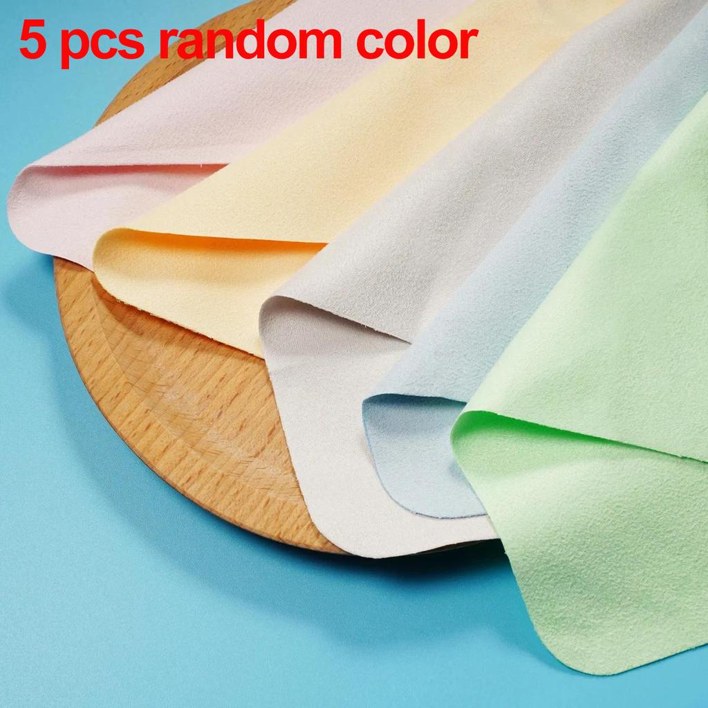 1/5/10 st Ultrafint Fiberrengöring Myopi Glasögonduk Kan Återanvändas för Att Torka Mobiltelefonskärm Smycken (Slumpmässig färg)