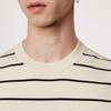 CROQUIS Men's Loose Fit Striped Short Sleeve Knit Shirt