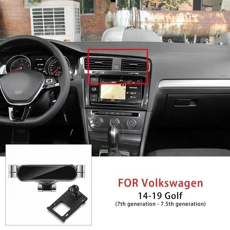Gravity Car Mobile Phone Holder For Golf 7 MK7 2013- Air Vent Mount Snap-on Stand For Volkswagen VW Golf 7 7.5 MK7 2014-