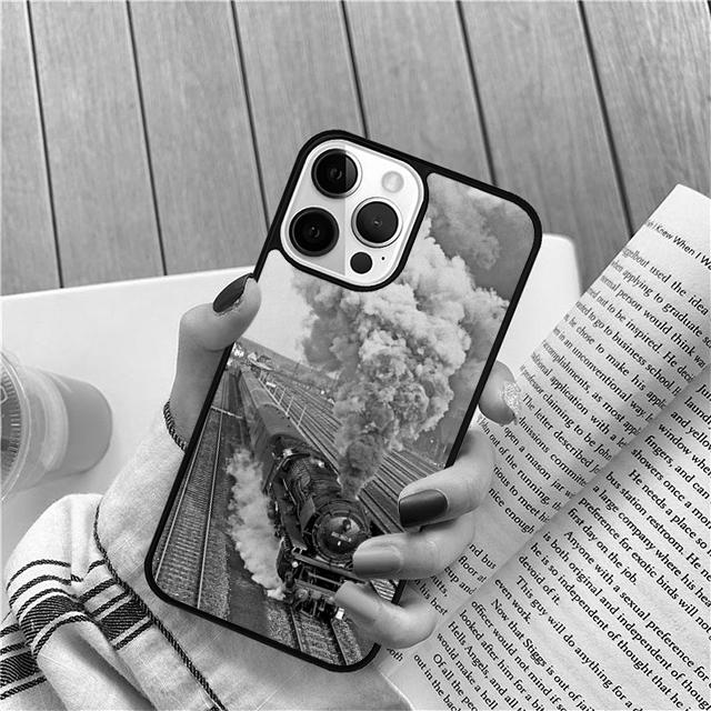 Vintage Steam Train Railway Coque Shell For iPhone 17 Air 15 16 14 13 12 Pro Max 11 Pro Max Plus Phone Case Cover