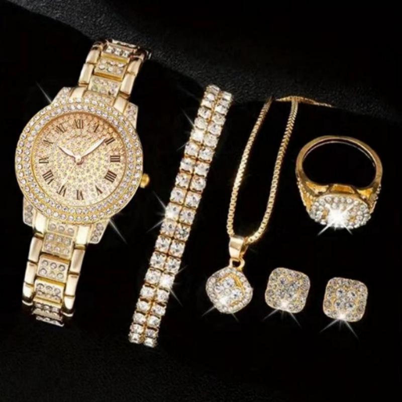 2024 TEUM Korean Style Leather Ladies Quartz Watch with Rhinestone Jewelry