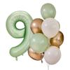 12pcs 40inch Olive Green Number 0-9 Balloon Helium Foil Digital Balloon For Kids Adult Birthday Anniversary Wedding Party Decor