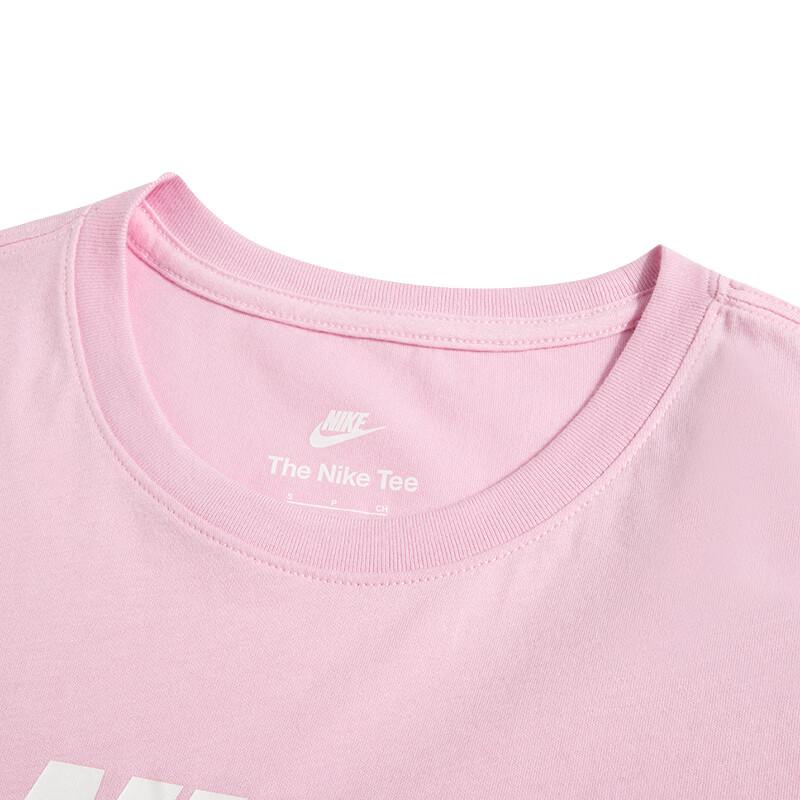 New Nike Set In Sleeve T Shirt Women's Pink DX7907-691