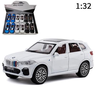 Xinao 1:32 Bao X5 Arazi SUV Alaşımlı Altı Kapılı Araba Modeli Ses ve Işıklı Geri Çekmeli Oyuncak