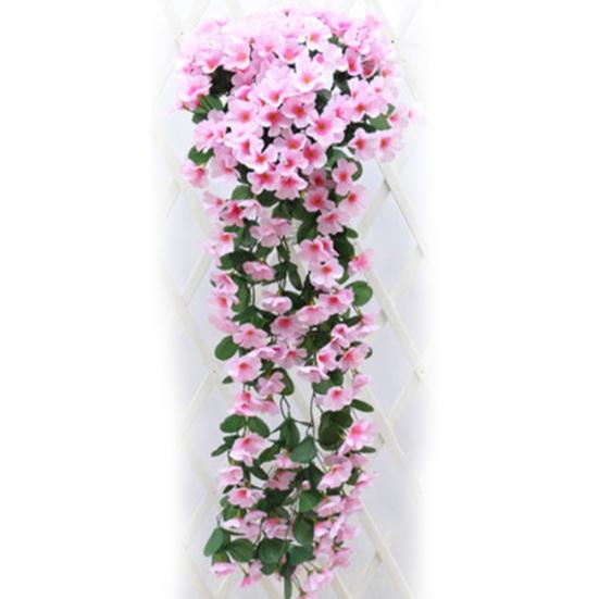 

220 шт./1 букет, искусственный фиолетовый цветок с пятью лепестками, подвесное растение розовый