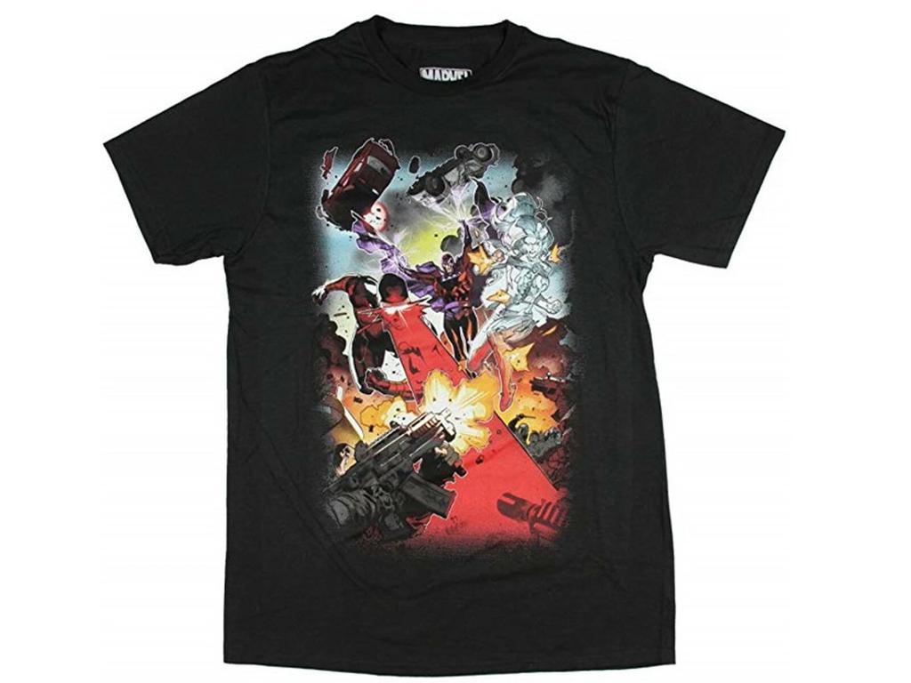 Marvel X-Men Kämpfen Gegen Einen Gemeinsamen Feind Verblassen T-Shirt Herren Tee NWT