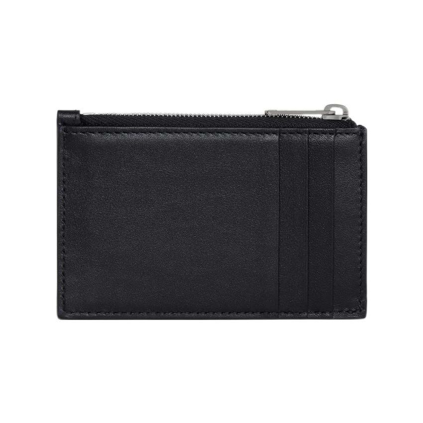 Celine Brand Printed Zipper Leather Wallet Card Holder Unisex Wallets Black 10F993DMF-38SI