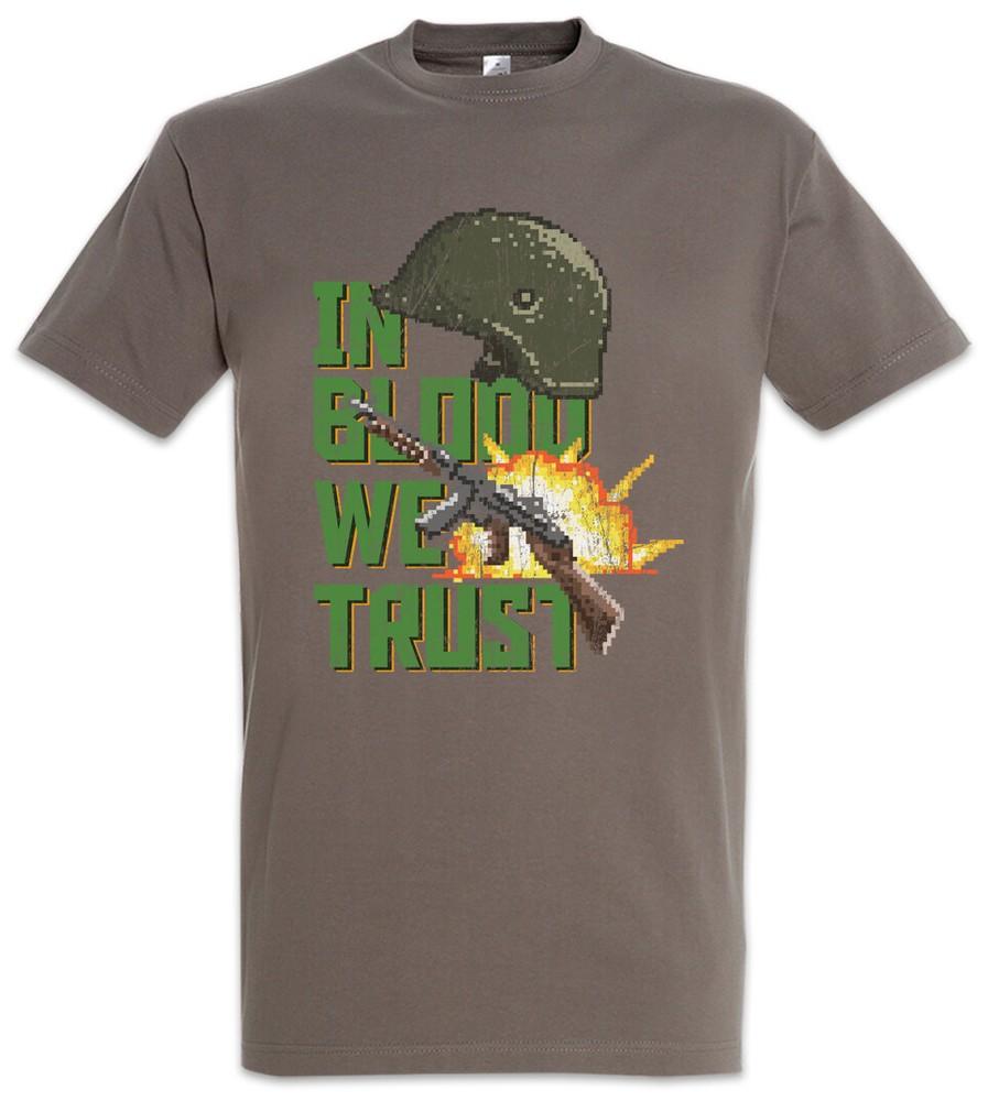

In Blood We Trust T-Shirt Gamer Gaming Games Pixel Retro 8 16 Bit Geek Nerd 4XL