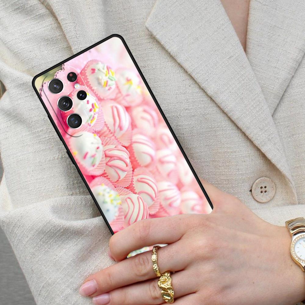 Cake Marshmallow Icing Balls Cell Phone Case for Samsung Galaxy S26 Ultra S25 S24 S23 S22 S21 S20 Note10 Cover