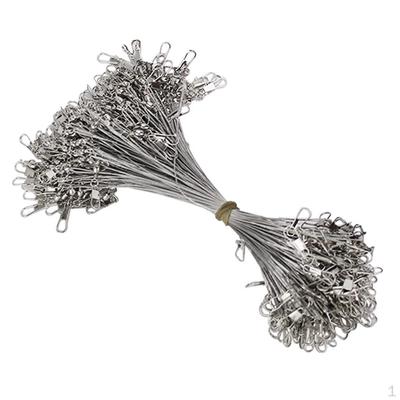 100Pcs/Set Steel Wire Leaders With Swivels Fishing Tackle