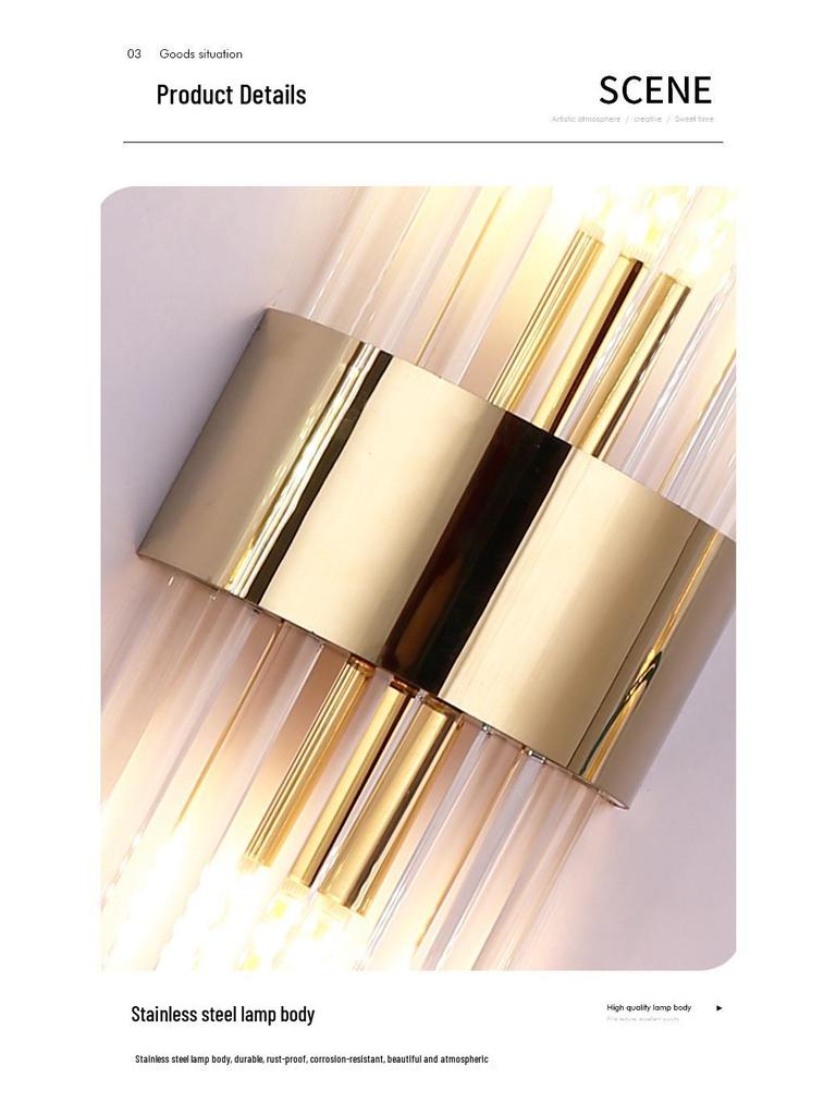 Elegant Luxury Glass Wall Lamp for Living Room, Bedroom, Hotel, or Bedside - Designer Style with Personality