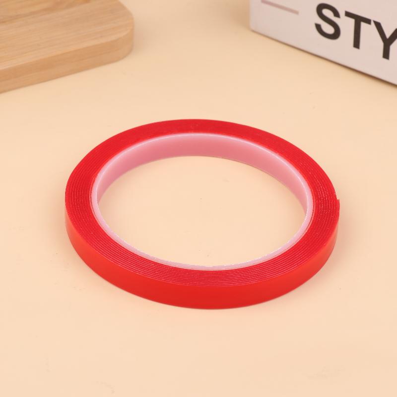 3Meter 10/20/30Mm Width Transparent Tape Double Sided Tape Nano Tape Washable Adhesive Nano Traceless Sticker Glue Red