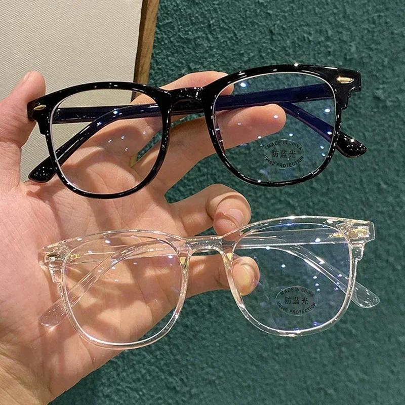 New Vintage Transparent Computer Glasses Frame Women Men Anti Blue Light Eyewear Blocking Glasses Optical Spectacle