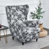 Tropical Plant Wing Chair Cover Elastic Spandex Relax Armchair Covers Nordic Removable Sofa Slipcover Furniture Protector Cover