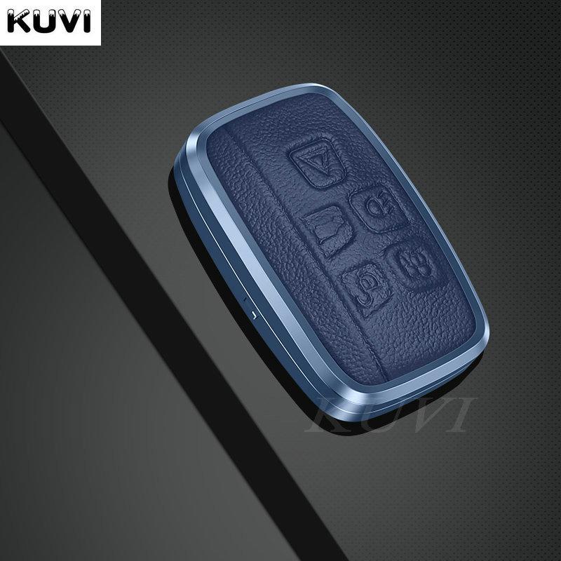 Leather Car Metal Key Case Cover For Land Rover Range Rover Sport Evoque Freelander For Jaguar Xf Xj Xe Xjl Xf Shell Accessories