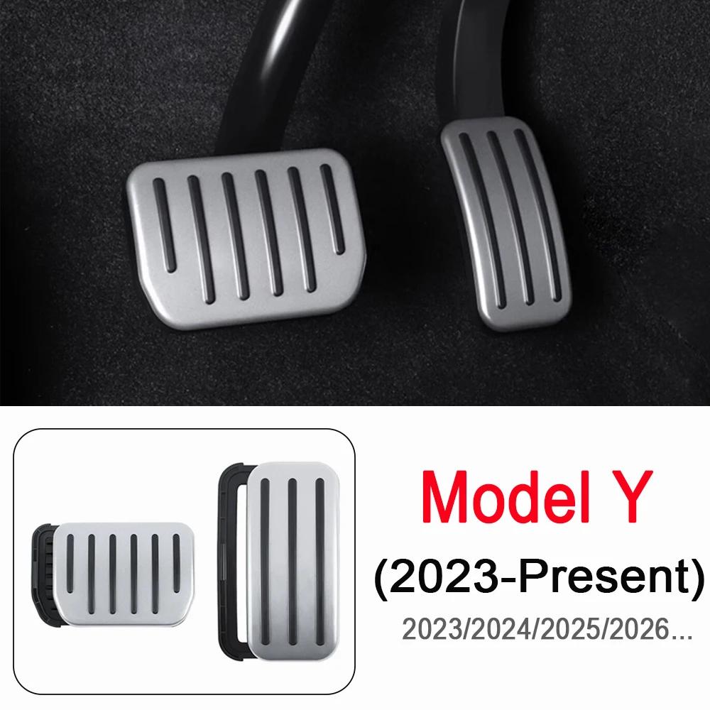 

Easy Install Brake Accelerator Pedal Cover for Tesla Model Y 2025-2025 Launch Model 3 Highland Aluminum Foot Pad Car Accessories
