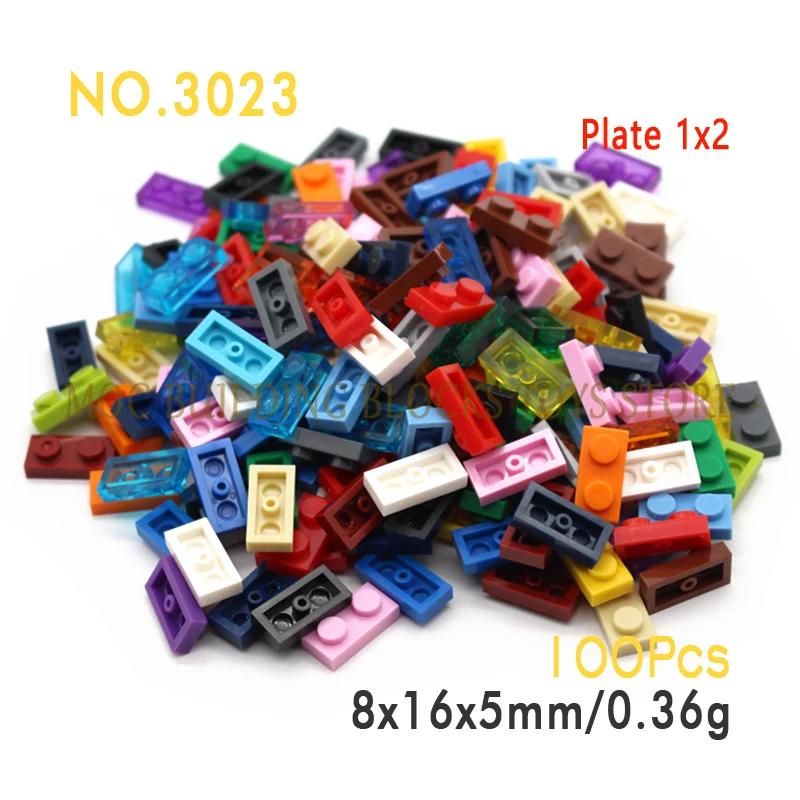 Moc Parts 3023 Plate 1X2 Building Block Bricks Classic Diy Architecture Creative Education Compatible With Accessories Toys