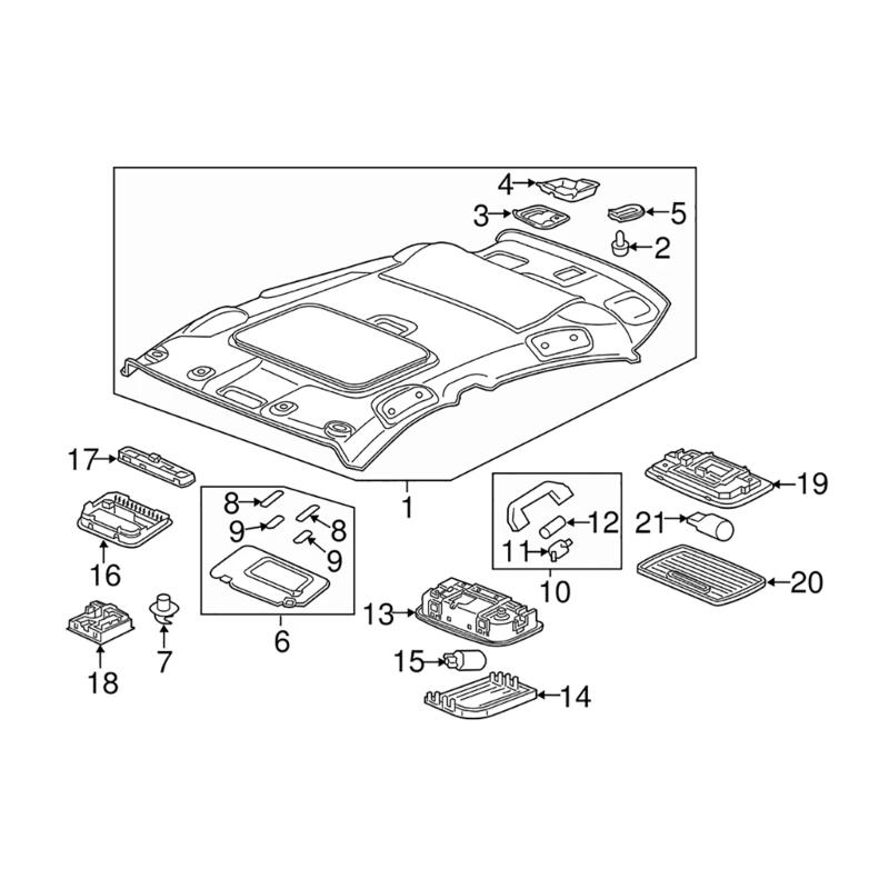 Sunvisor Panel Replacement Front Left Driver Side Sunvisor for HR-V 15-21 83280-T7W-A12ZA Auto Accessory