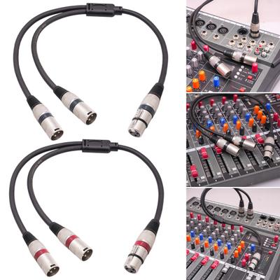 XLR Y-Splitterkabel XLR-Stecker auf Dual-XLR-Buchse Y-Splitter 3-poliges symmetrisches Mikrofonkabel für Mikrofone, Mischpulte, Leistungsverstärker