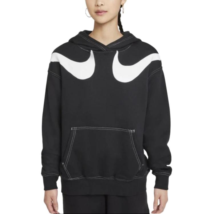 Nike Sweatshirts Women's Black Hooded Moderate Regular DD5581-010