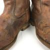 Vintage RED WING Arbeits-/Pecos-Stiefel aus der Zeit vor den 1980er Jahren Größe 8E (Ca.. 26,0 cm) Dunkelbraunes Fahrrad/Stiefel(GEBRAUCHT)