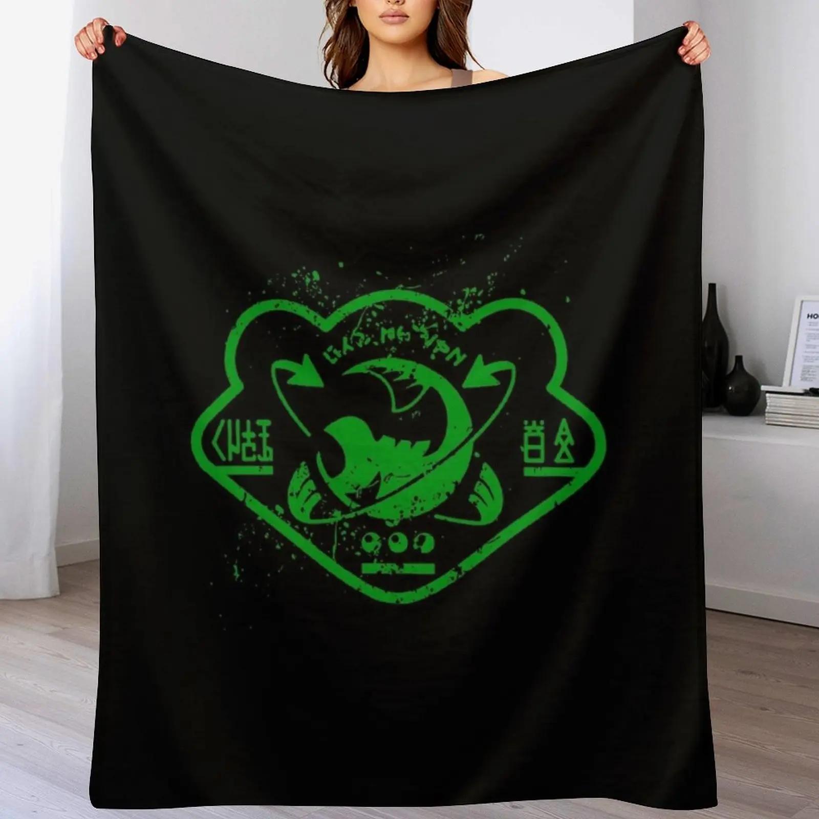 New green style salmon run Throw Blanket Shaggy Furry Soft Blanket for Bedroom Living Room 102x76cm(40x30in)