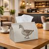 1pc of Vintage-Style Tissue Box Featuring a Duck Design, Made from Durable Polyester, Perfect for Use In The Kitchen, Living Room, Bedroom, Or Bathroo