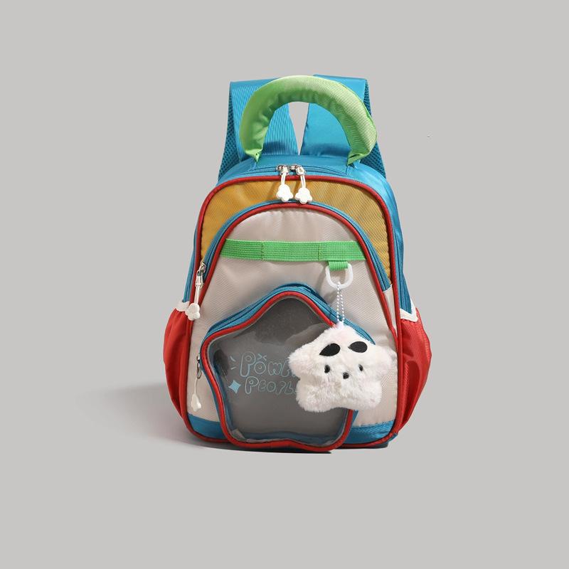 Schoolbag a high-value cartoon color matching children's backpack boys and girls 1011 new kindergarten going out schoolbag