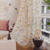Tenda Finita Giapponese e Coreana Floreale Fresca Senza Foratura Bianca Stampata Cotone Stanza Ragazza Finestra Piccola Tenda Privacy