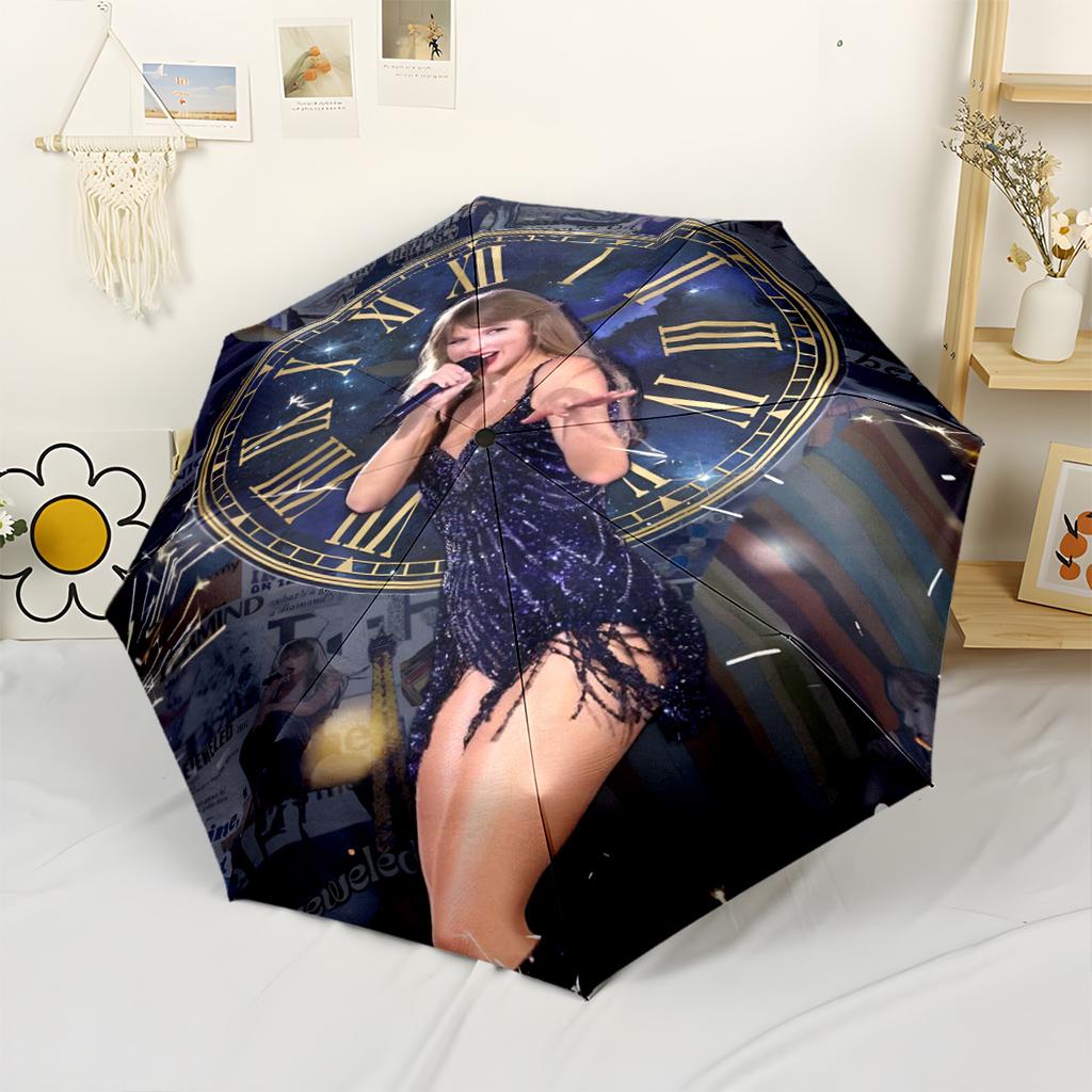 Toronto Music Festival Poster Portable Automatic Umbrella with 8-Rib Durable Plastic & Iron for Outdoor Daily Use Fashion Lovers