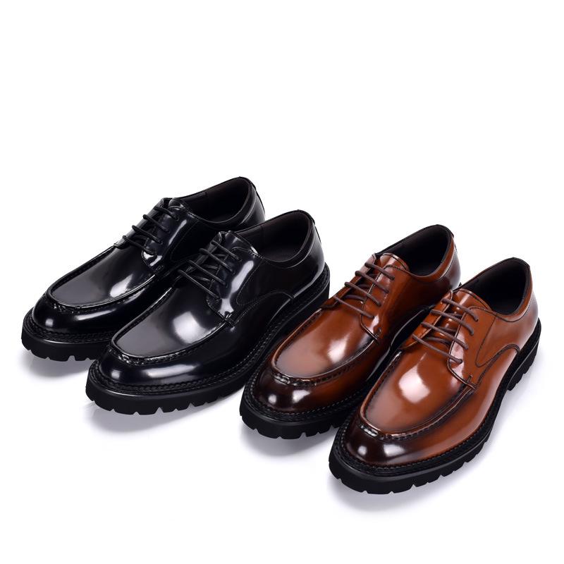 Men's Spring & Autumn British Style Patent Leather Slip-On Shoes for Business & Wedding