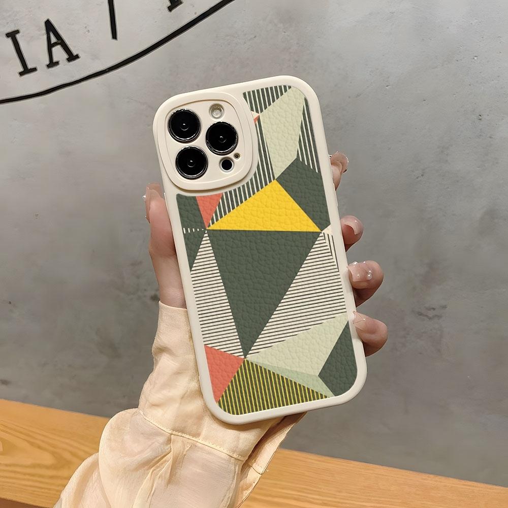 Geometric Bauhaus Art Phone Case For Iphone 15 Pro Max 16 Plus 14 Pro 11 13 12 Mini X Xr Xs 7 8 Se Lambskin Cover