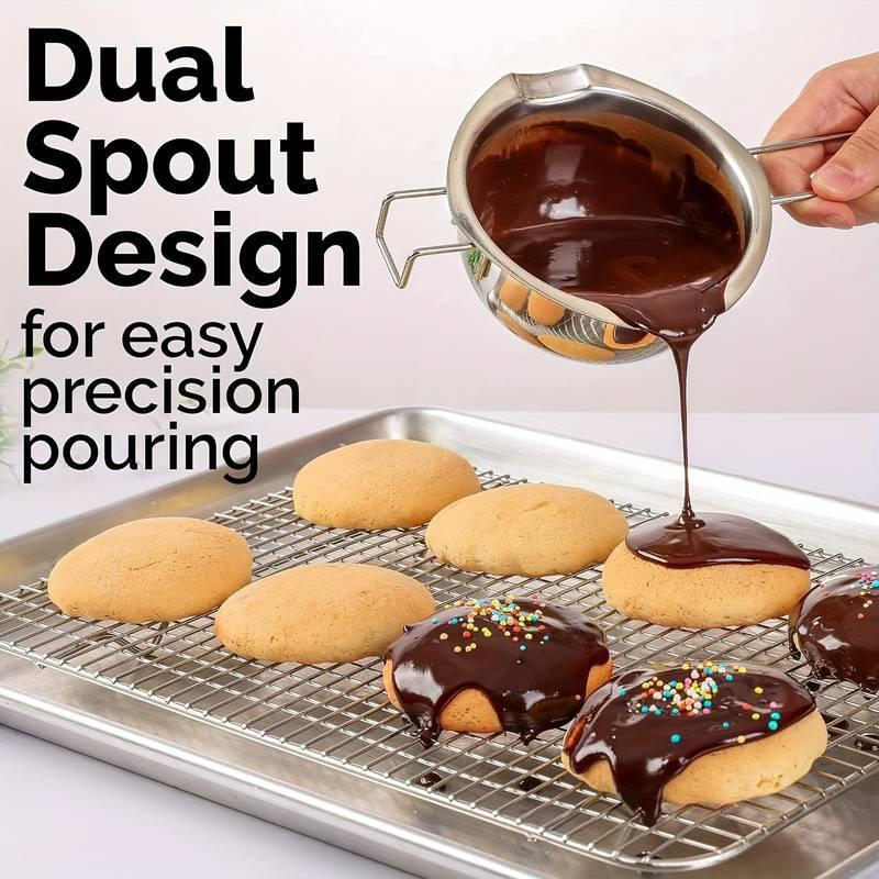 400Ml Chocolate Melting Pot 304 Stainless Steel Melting Pot For Melting Butter Cheese Candy Chocolate And Candle Wax